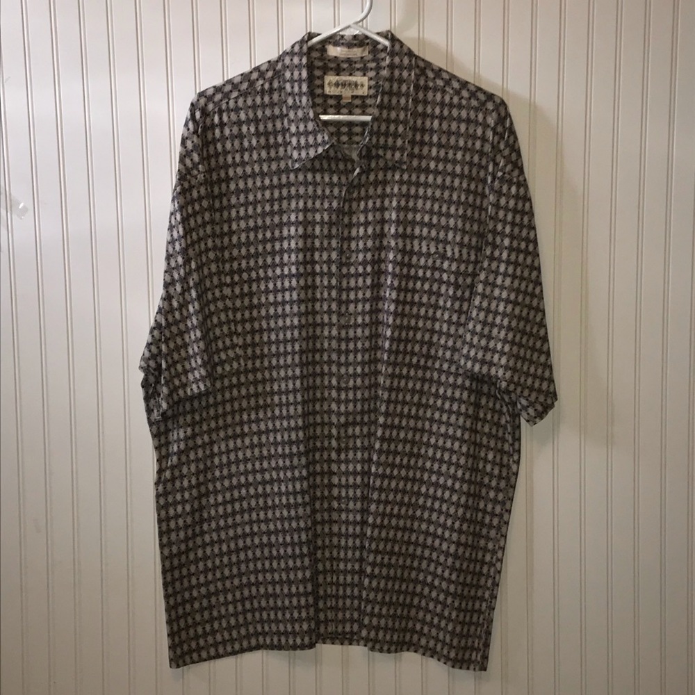 Campia Moda Geometric Mens Short Sleeve Shirt SzXL